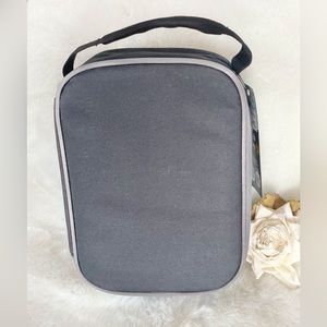 New with tags roomy lunch box w/sturdy Handle Black with Grey. Insulated unisex